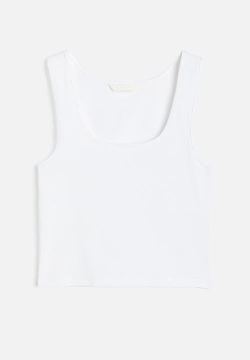 H&M - Cropped vest top - white