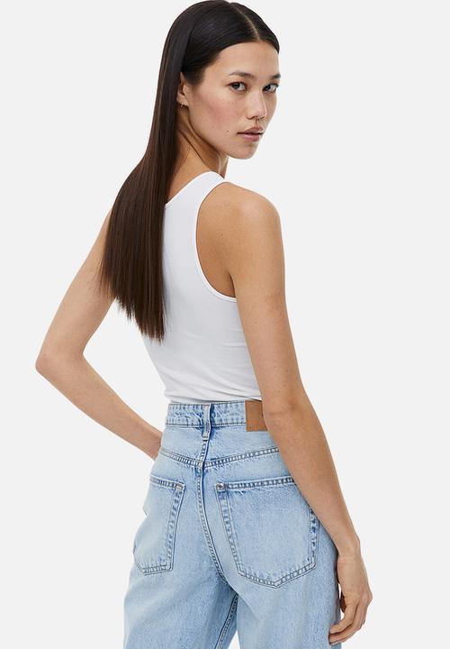 H&M - Cropped vest top - white