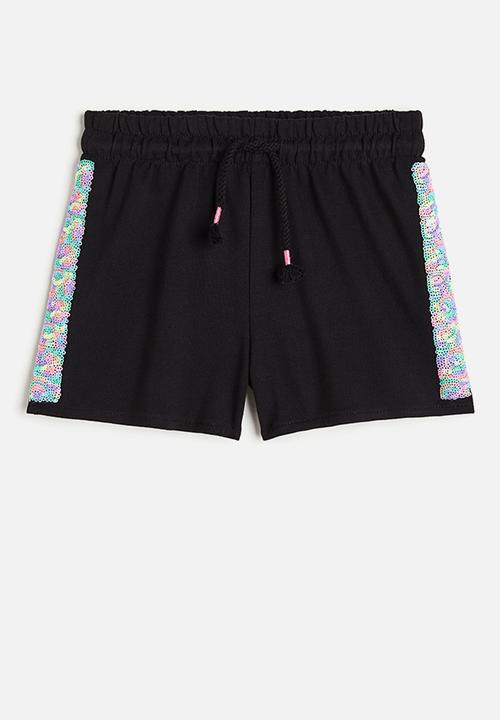 H&M - Sweatshorts - black sequined