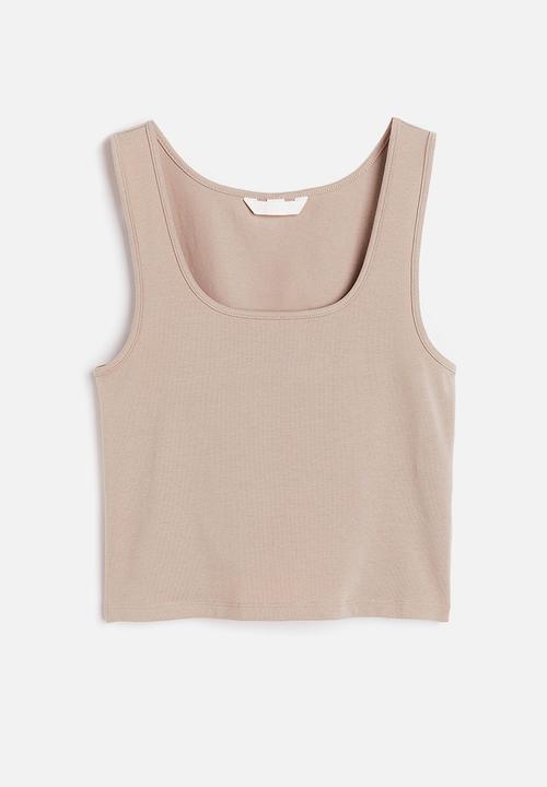H&M - Cropped vest top - beige