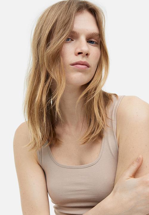 H&M - Cropped vest top - beige