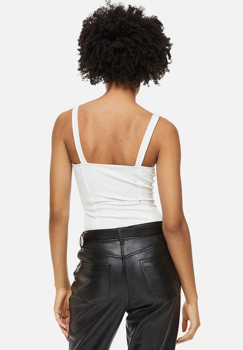 H&M - Textured thong body - white