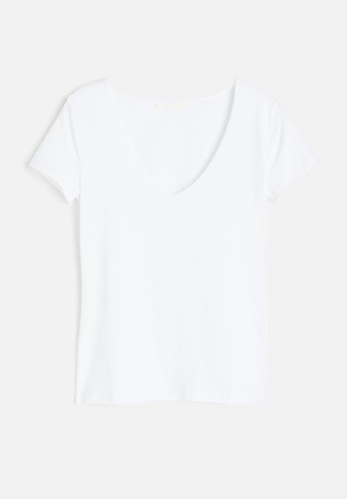 H&M - V-neck t-shirt - white