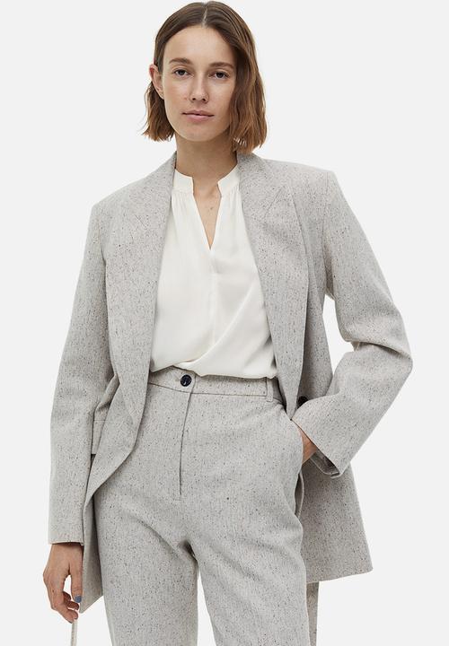 H&M - Stand-up collar blouse - white