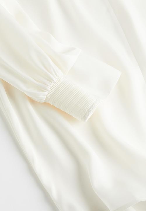 H&M - Stand-up collar blouse - white