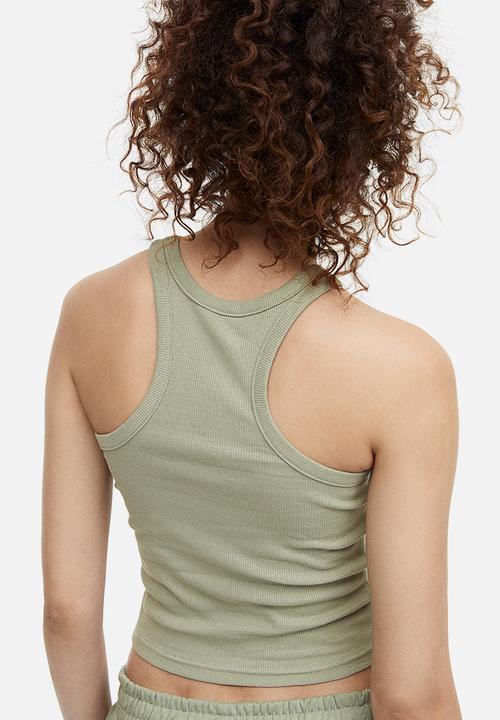 H&M - Cropped vest top - khaki green