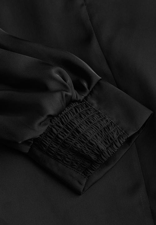 H&M - Stand-up collar blouse - black
