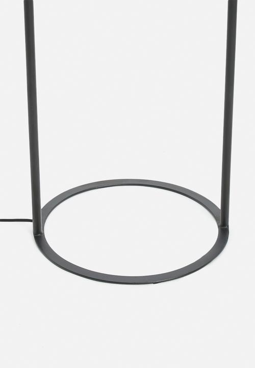 Sixth Floor - Amber floor lamp - black & natural