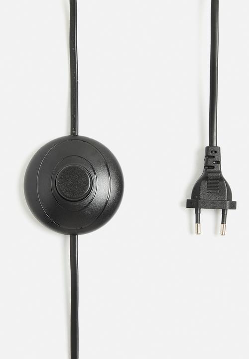 Sixth Floor - Amber floor lamp - black & natural
