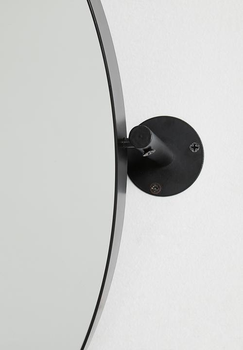 Sixth Floor - Round swivel bathroom mirror - black