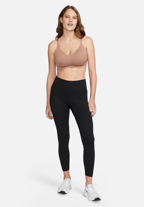 Nike - W Nk Alate minimalist bra - desert dust / white