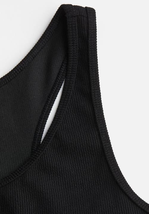 H&M - Ribbed thong body - black