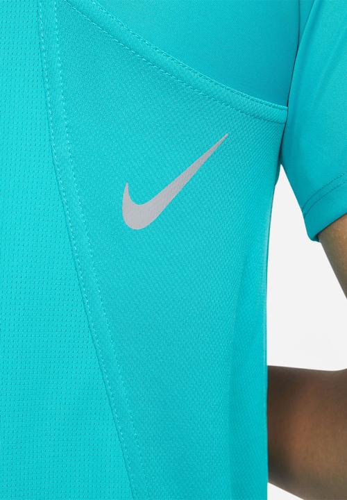 Nike - W nk fast df short sleeve top - rapid teal/reflective silver