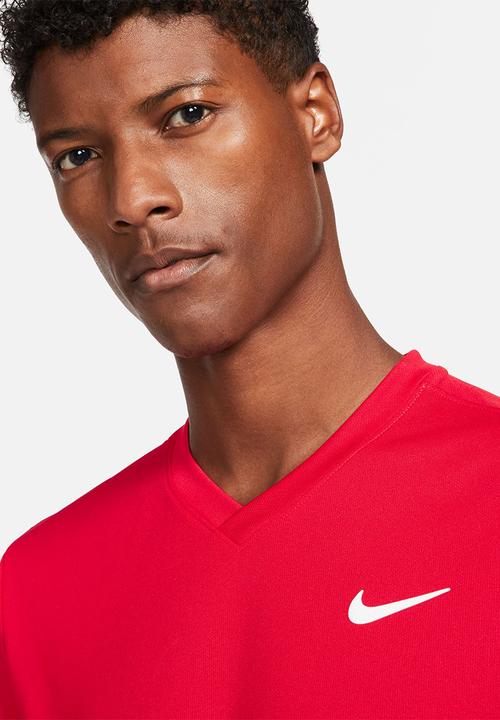Nike - M nkct df vctry top - university red & white