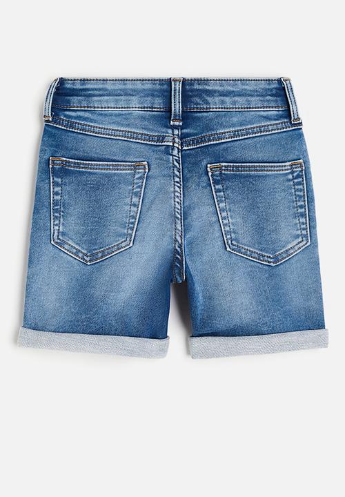 H&M - Superstretch denim shorts - denim blue