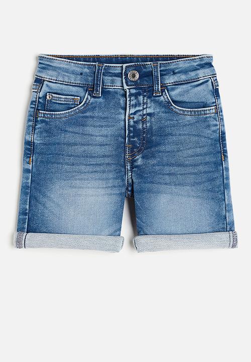 H&M - Superstretch denim shorts - denim blue