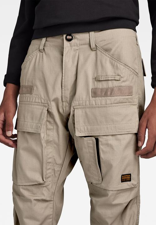 G-STAR - 3D regular tapered cargo vintage ripstop r - elephant skin