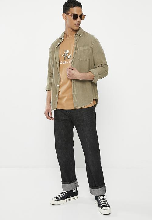 Only & Sons - Onsminecraft rlx short sleeve tee - tobacco brown