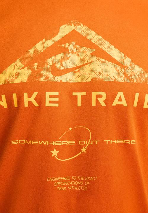 Nike - M nk df tee run trail - bright mandarin