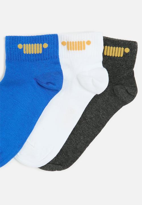 JEEP - 3 Pack fun socks ankle -  multi