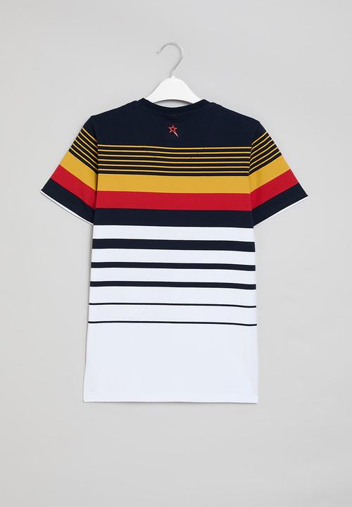 SOVIET - Boys crew neck y/dye stripe - navy