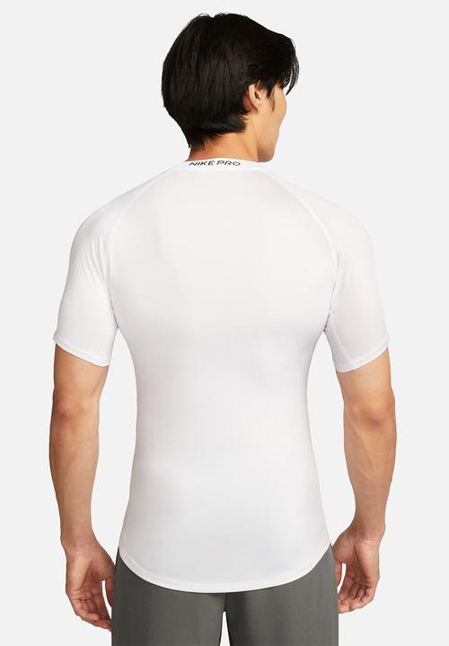 Nike - Nike Pro Dri-FIT tight short-sleeve fitness top. - white 