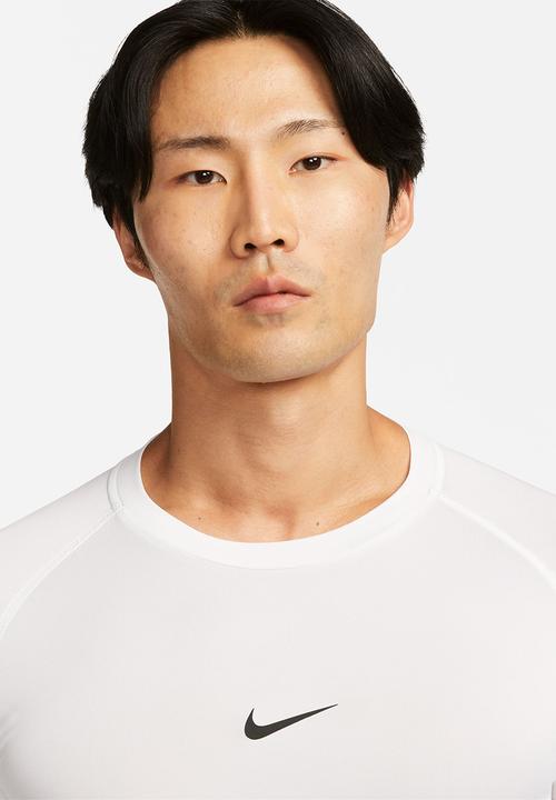 Nike - Nike Pro Dri-FIT tight short-sleeve fitness top. - white 