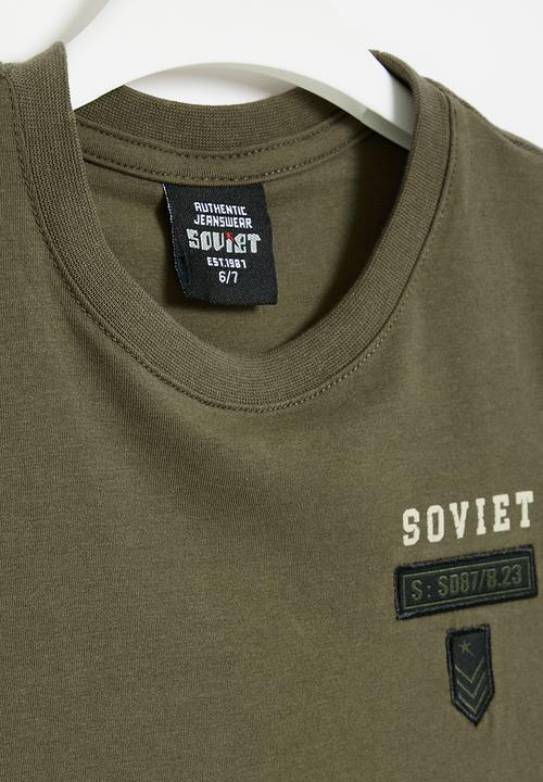 SOVIET - Boys fashion tee - olive