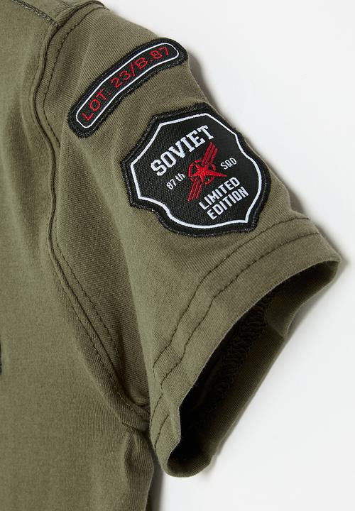SOVIET - Boys fashion tee - olive