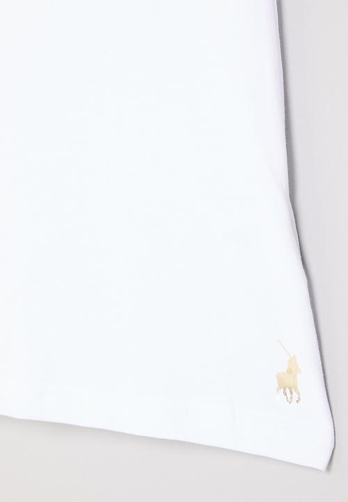 POLO - Girls paige printed tee - white