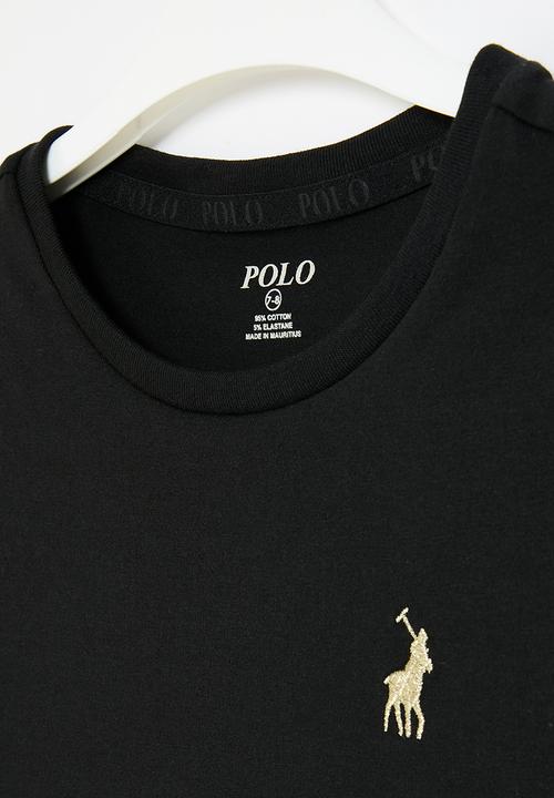 POLO - Girls kelly short sleeve tee - black