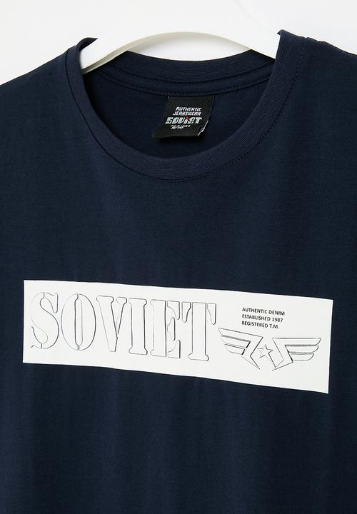 SOVIET - Boys fashion tee - navy