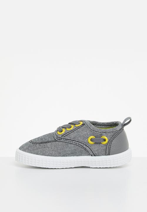 Pierre Cardin - Nixon baby boys sneaker - grey & yellow 