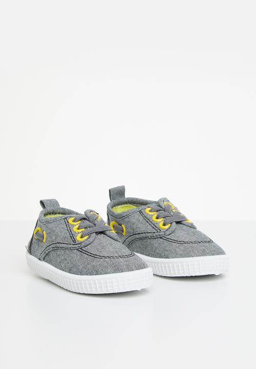 Pierre Cardin - Nixon baby boys sneaker - grey & yellow 