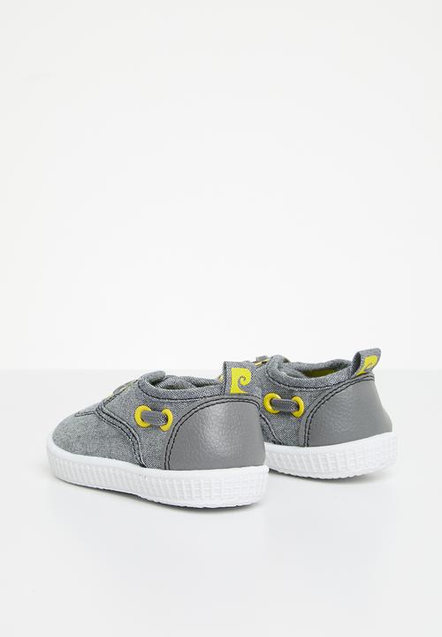 Pierre Cardin - Nixon baby boys sneaker - grey & yellow 