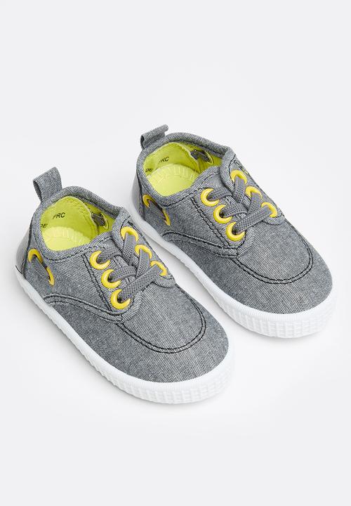 Pierre Cardin - Nixon baby boys sneaker - grey & yellow 