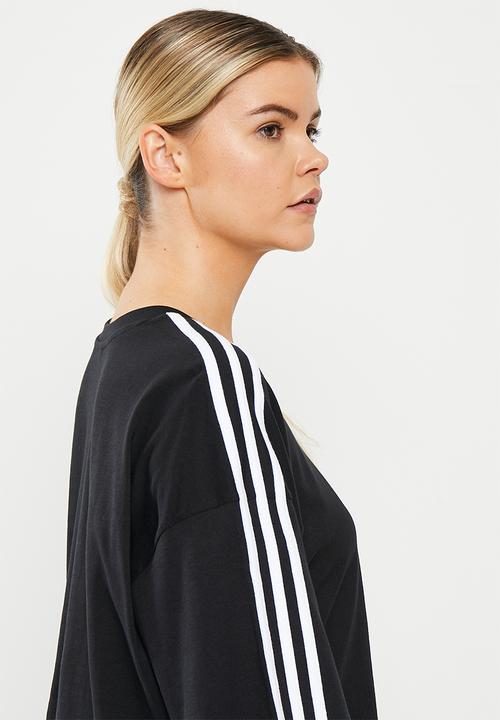 adidas Performance - W 3s crop top - black & white