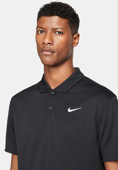 Nike - Dri-FIT solid polo - black & white 