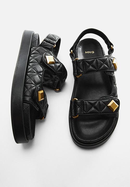 MANGO - Toni double strap sandal - black