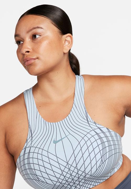 Nike - W Nike dri-fit swoosh high neck bra - blue tint 