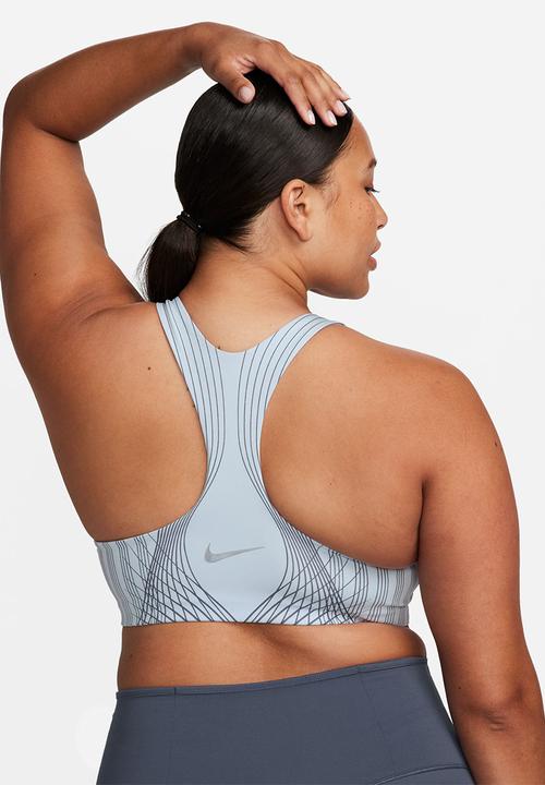 Nike - W Nike dri-fit swoosh high neck bra - blue tint 
