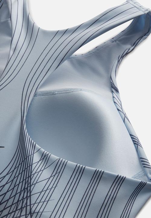 Nike - W Nike dri-fit swoosh high neck bra - blue tint 