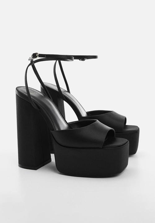MANGO - Socto platform sandal - black