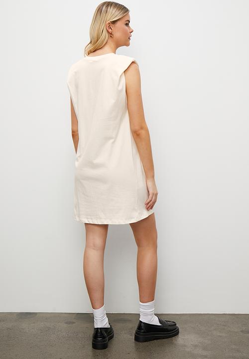 Superbalist - Shoulder detail dress - ecru