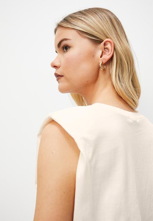 Superbalist - Shoulder detail dress - ecru
