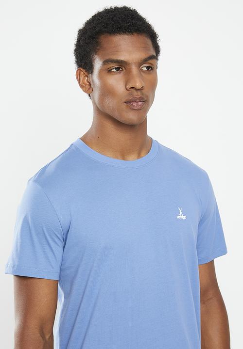 Vertigo - Mens vertigo core enzyme washed tee ss - coronet blue