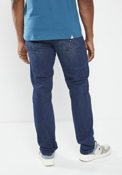 Vertigo - Mens vertigo core tapered leg denim jean - denim rinse