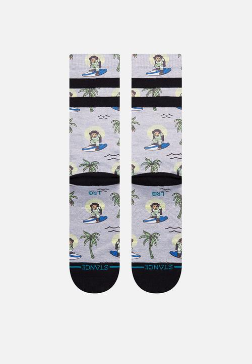 Stance Socks - Surfing monkey crew - grey