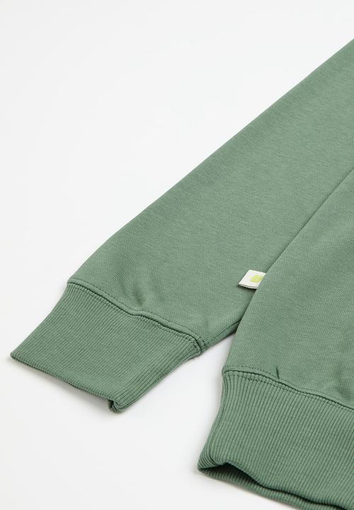 urban° - Mens urban core fleece sweat pull over hoody - olive