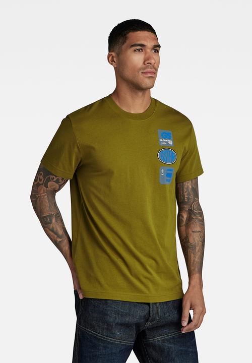 G-STAR - Multi badge r t compact jersey o - tobacco